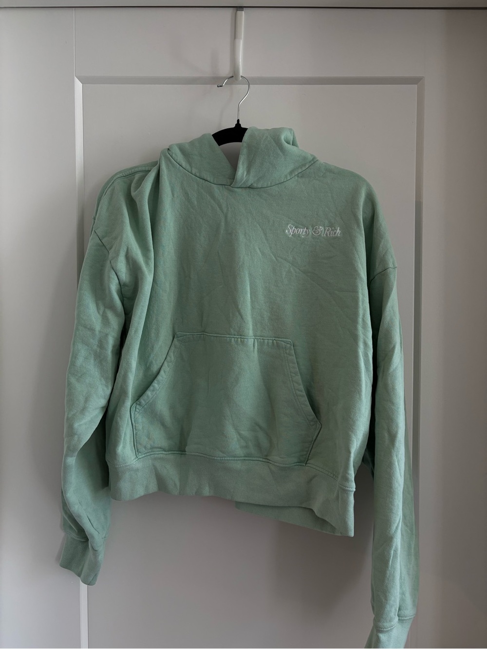 Sporty & Rich Mint Green Logo Hoodie